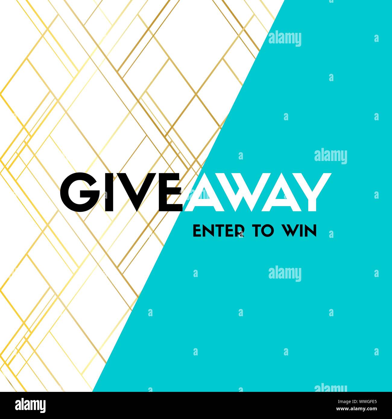 Giveaway. Enter to win. Vector banner template for social media contest