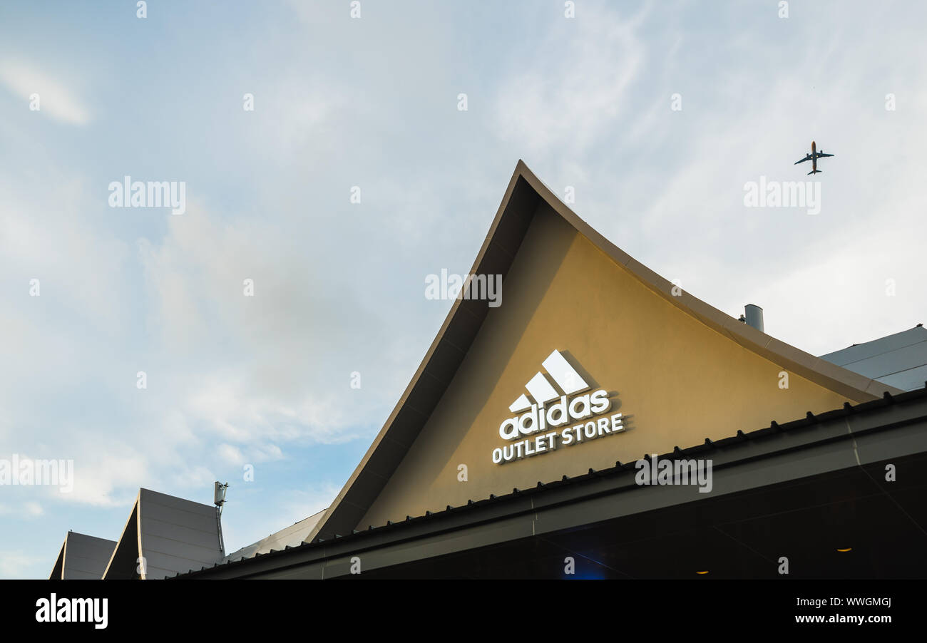 Bangkok, Thailand - September 16, 2019: Adidas Outlet Store at Central  Village, the shopping village offering extraordinary everyday savings of  35% to Stock Photo - Alamy