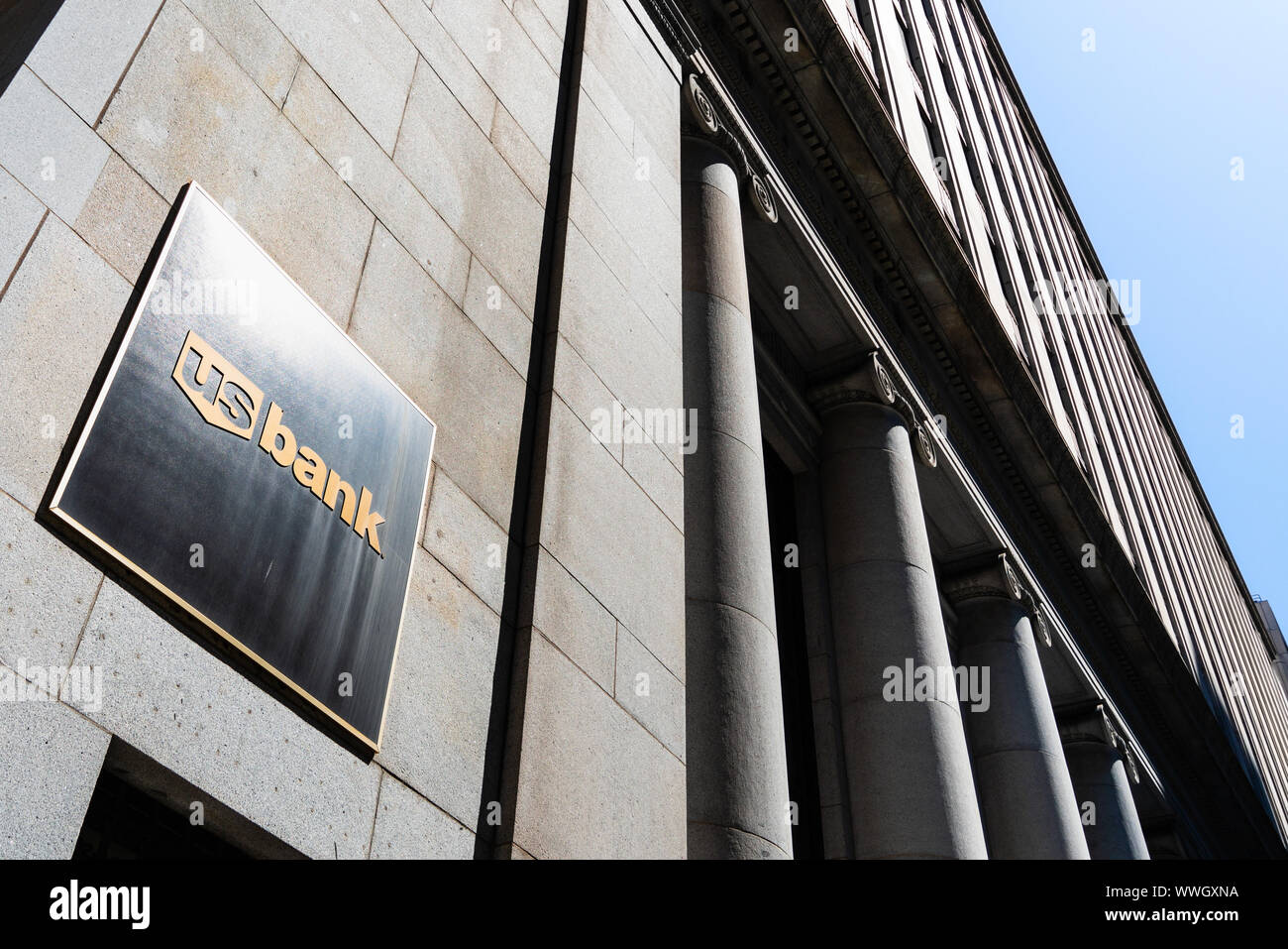 August 21, 2019 San Francisco / CA / USA - US Bank branch located in the Financial District Stock Photo