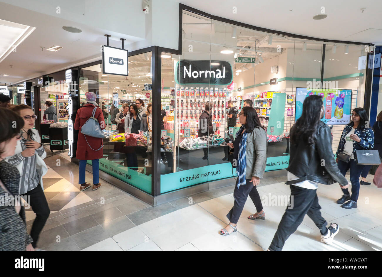 store NORMAL in PARIS Stock Photo