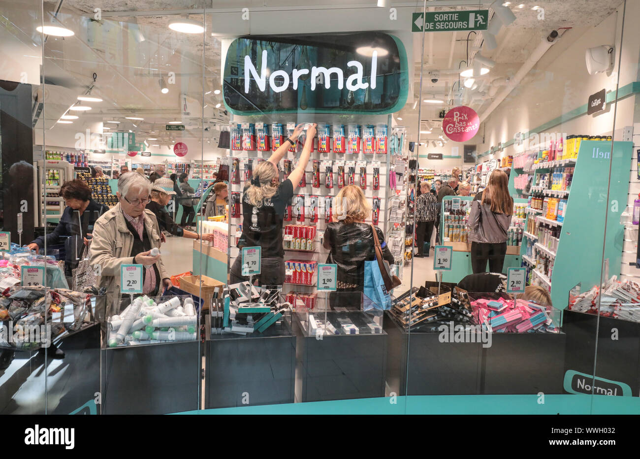 store NORMAL in PARIS Stock Photo