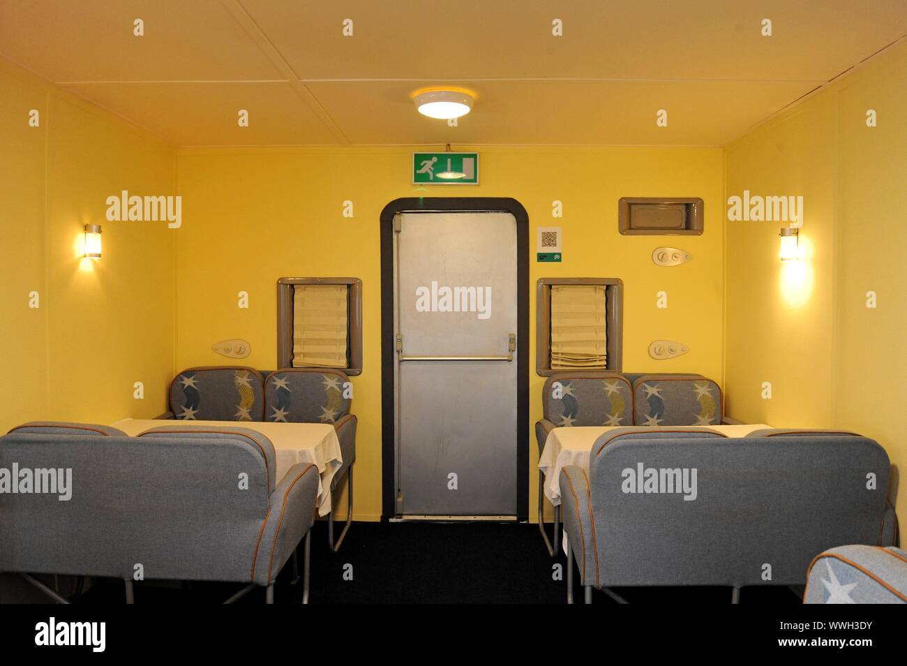 Passenger compartments of the replica Boeing B314 flying boat at the