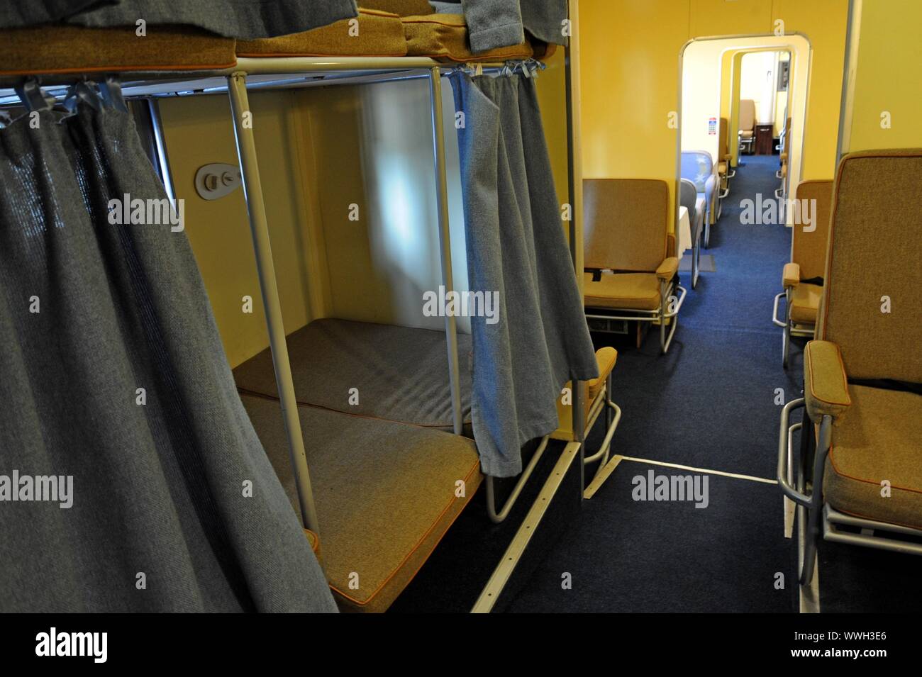 Passenger compartments of the replica Boeing B314 flying boat at the