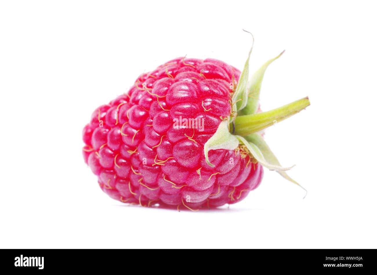 fresh raspberry closeup isolated on white background Stock Photo - Alamy