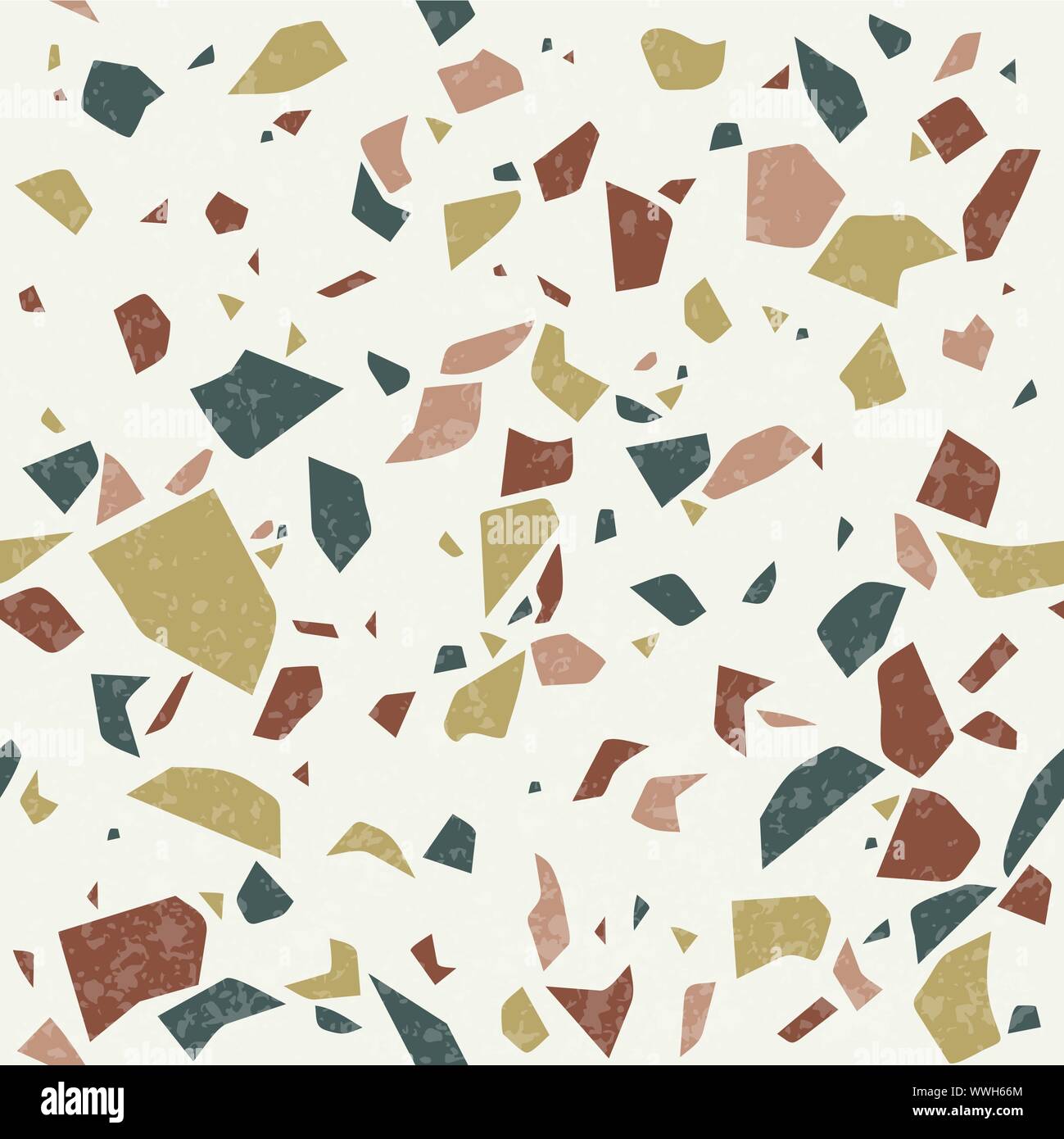 Terrazzo color texture. Vector seamless pattern. Flooring background Stock Vector