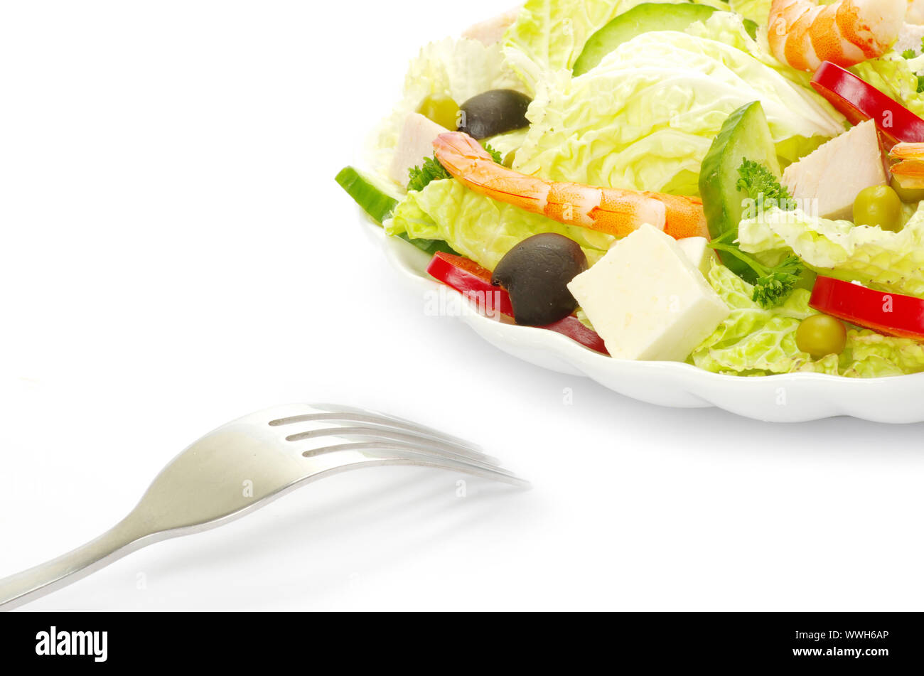 salad isolated on white background Stock Photo - Alamy