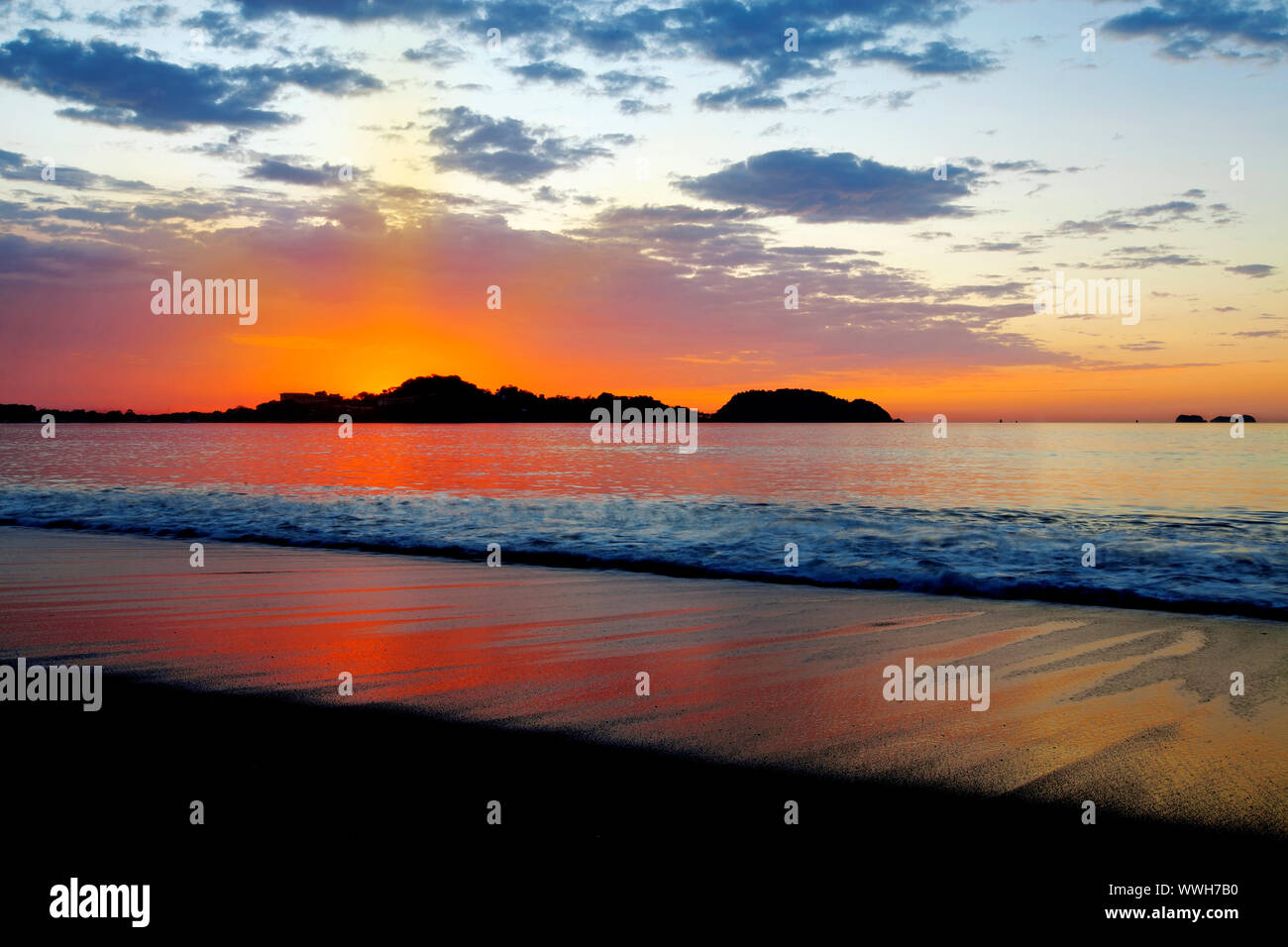 Sunset in Guanacaste Stock Photo