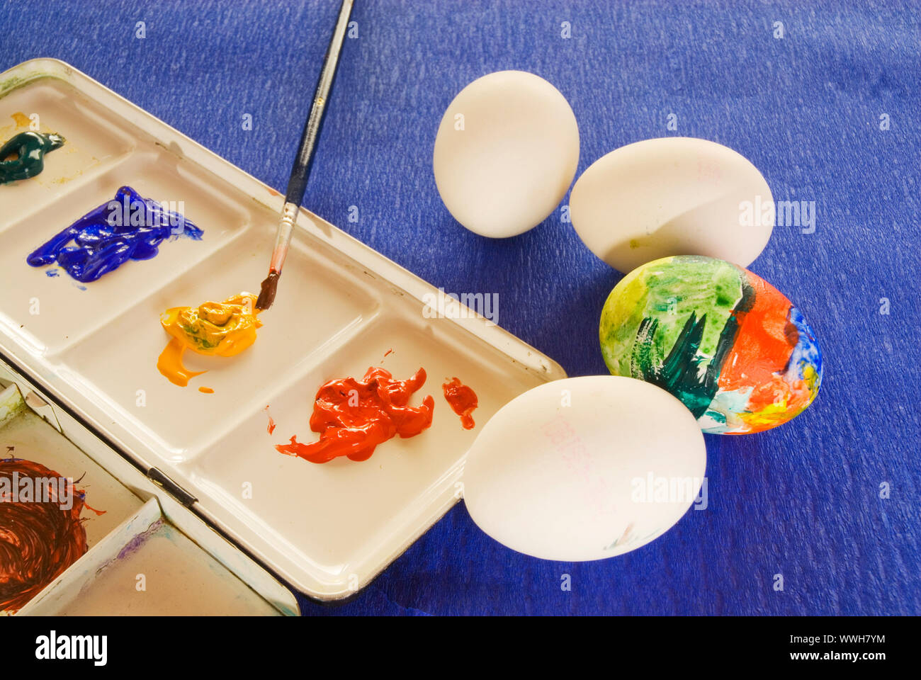 paint in several colors for the easter artist Stock Photo - Alamy
