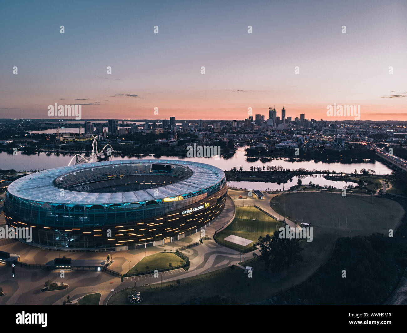 Optus stadium aerial hires stock photography and images Alamy
