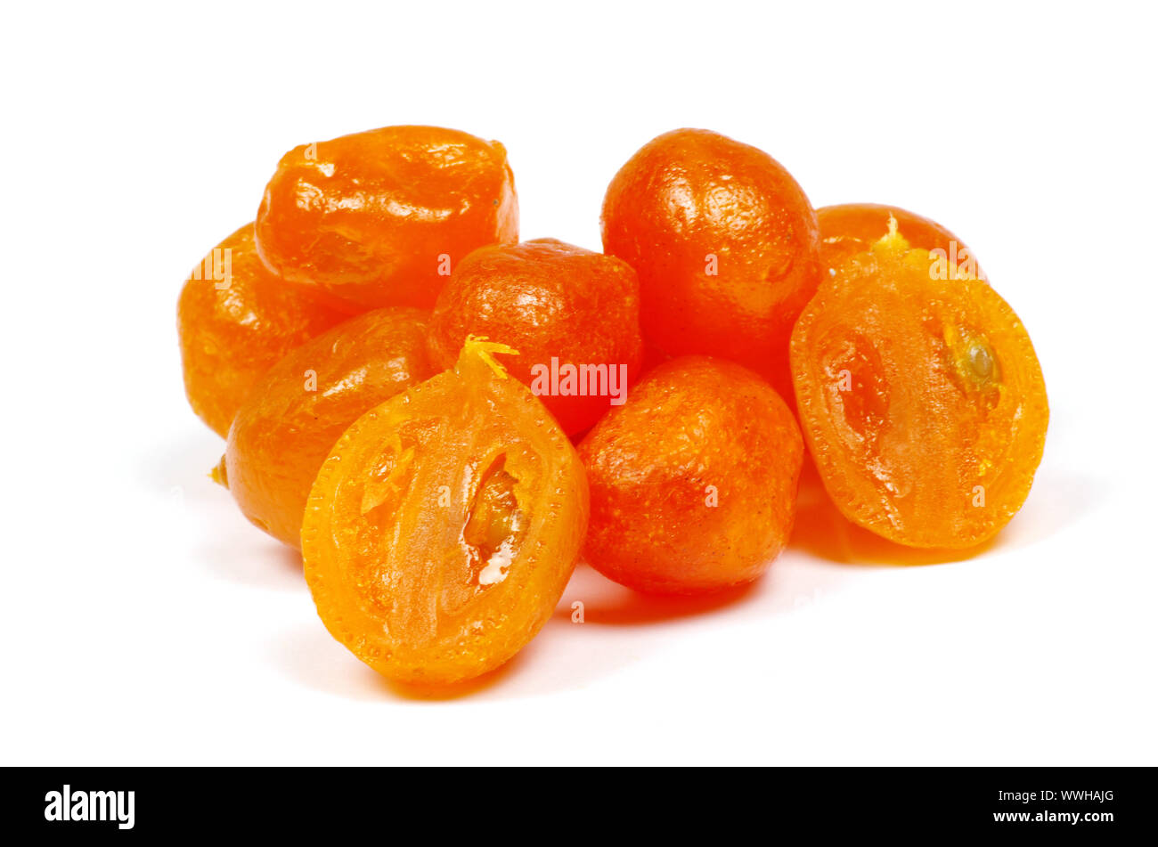 Dried kumquat isolated on a white background Stock Photo Alamy