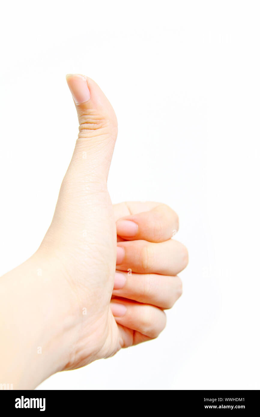 Thumbs up isolated Stock Photo
