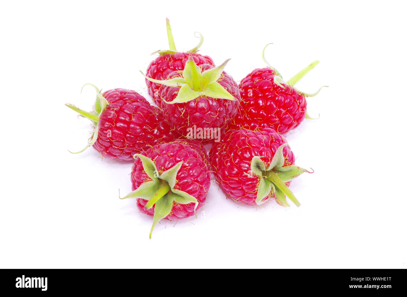 fresh raspberry closeup isolated on white background Stock Photo - Alamy