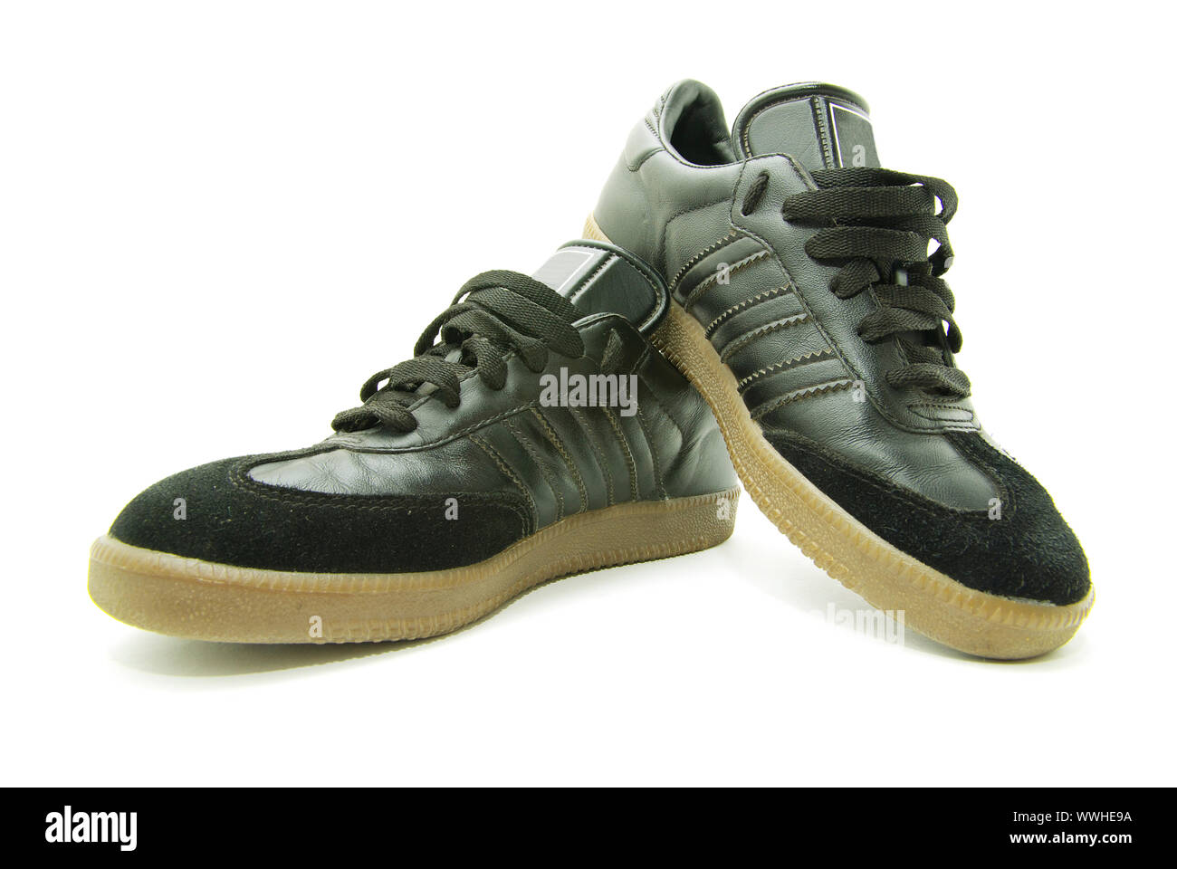 A pair of men's running shoes on white Stock Photo - Alamy