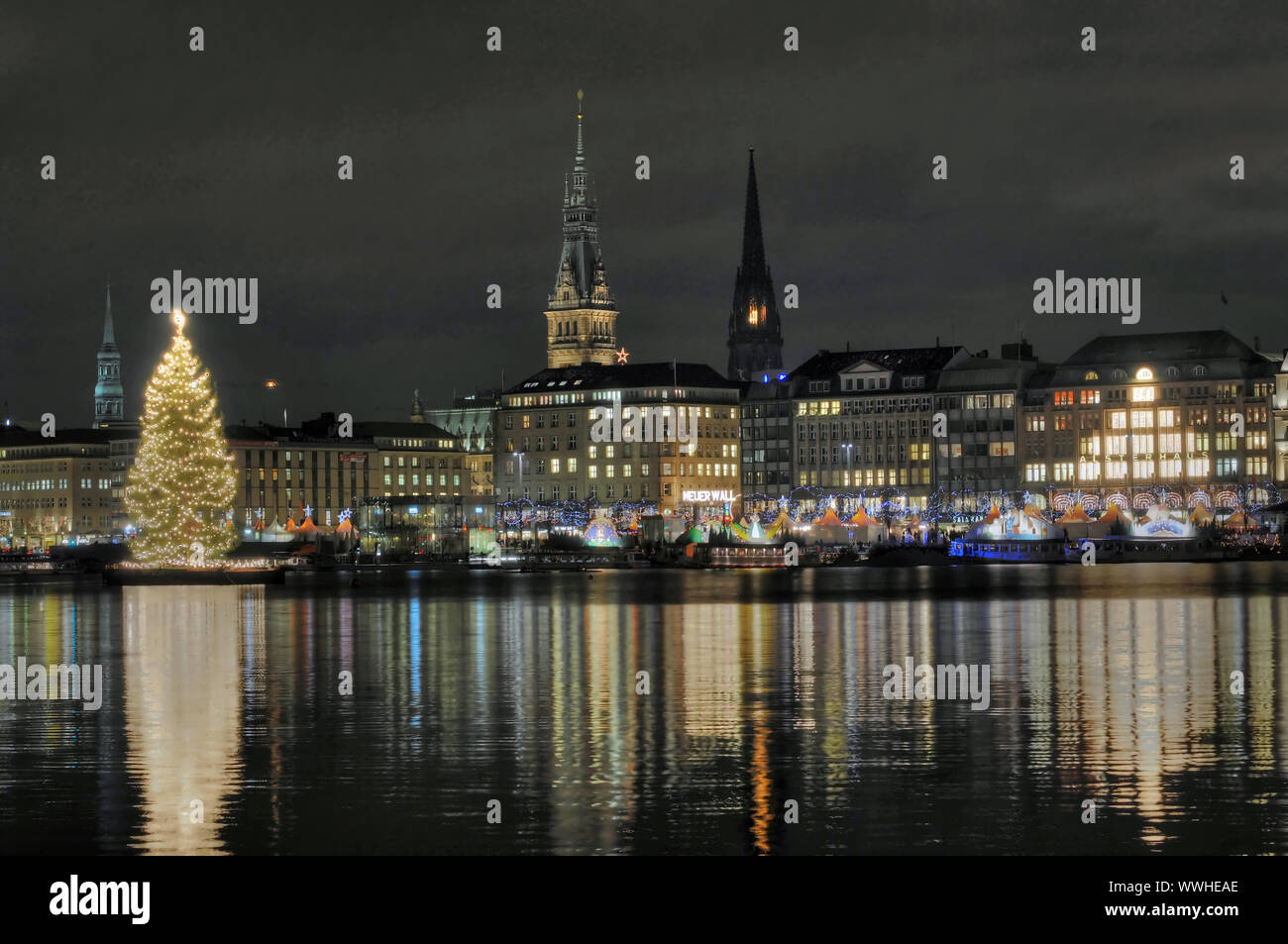 Christmassy Hamburg Stock Photo