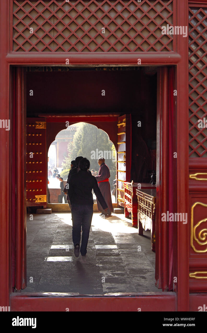 Yong He Gong Kloster /Temple Yong He Gong, Beijing Stock Photo