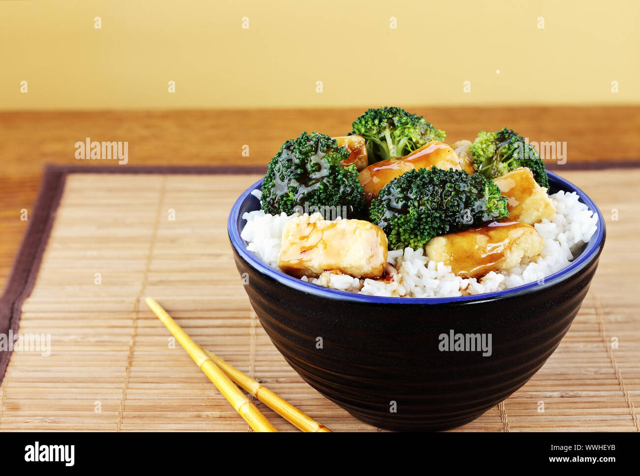 Sticky tofu broccoli hires stock photography and images Alamy
