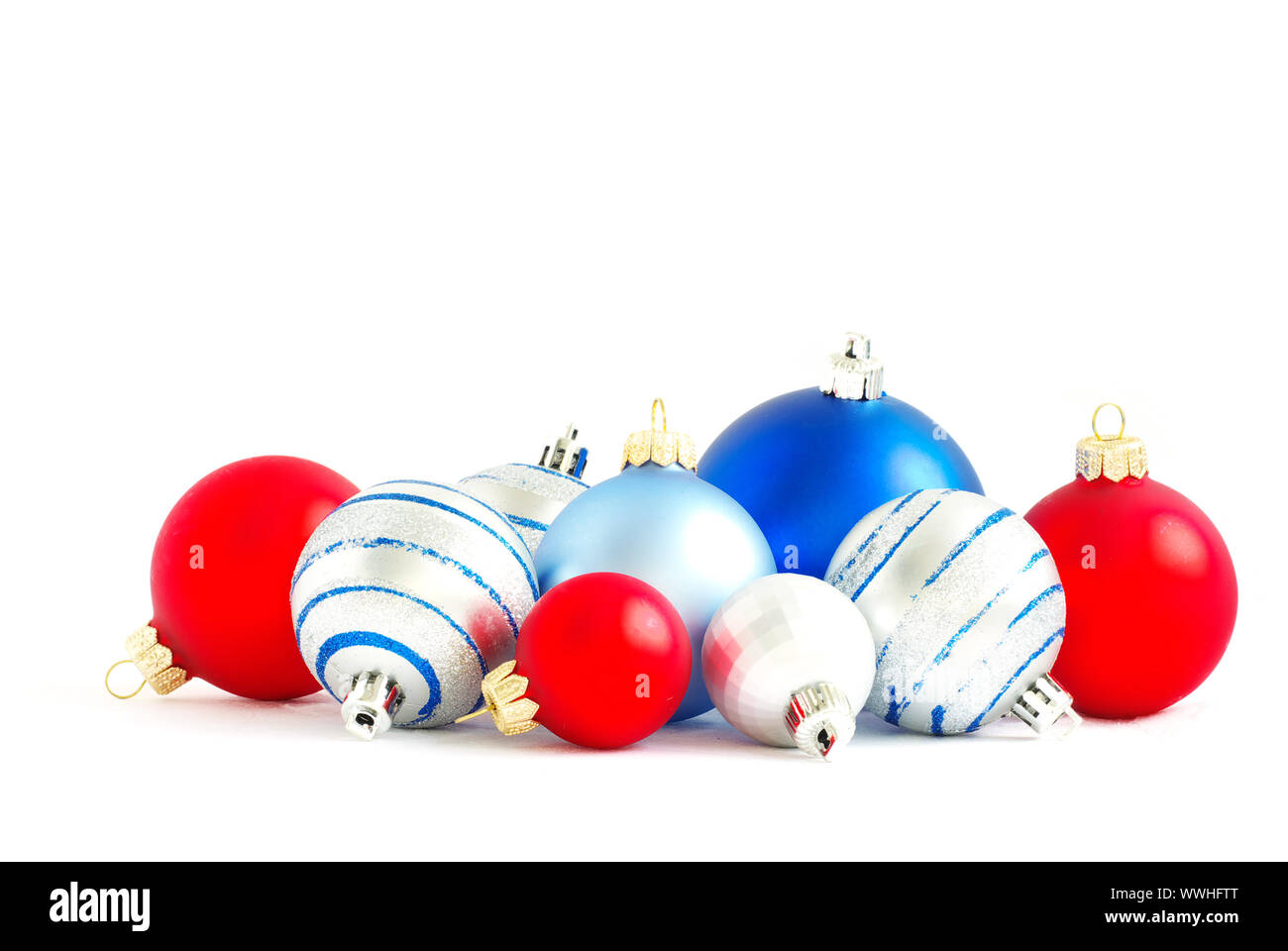 Christmas balls isolated on the white background Stock Photo - Alamy