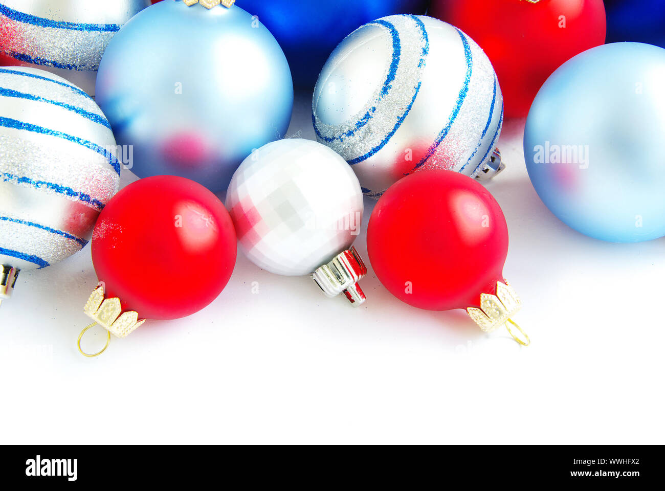 christmas balls isolated on the white background Stock Photo - Alamy