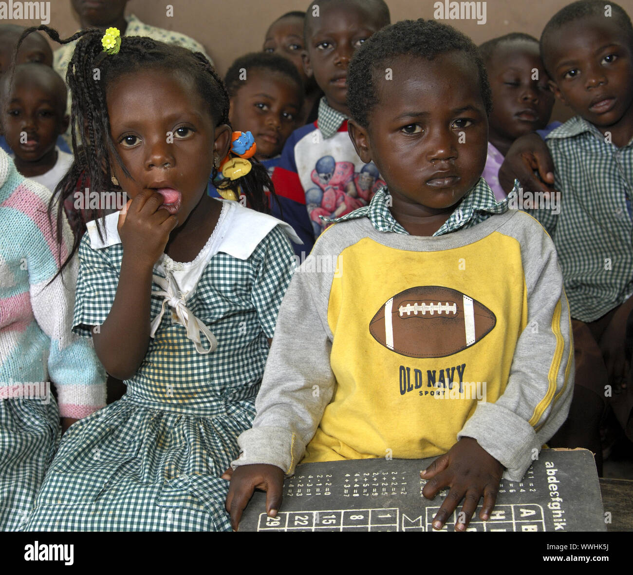 Pre-school children in the day-care centre, Ghana Stock Photo