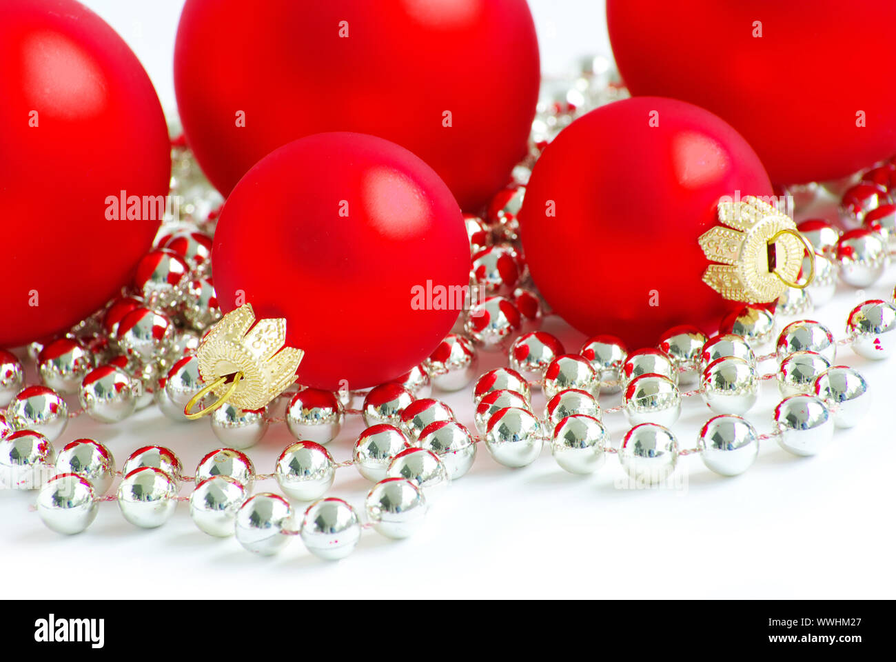 christmas balls isolated on the white background Stock Photo - Alamy