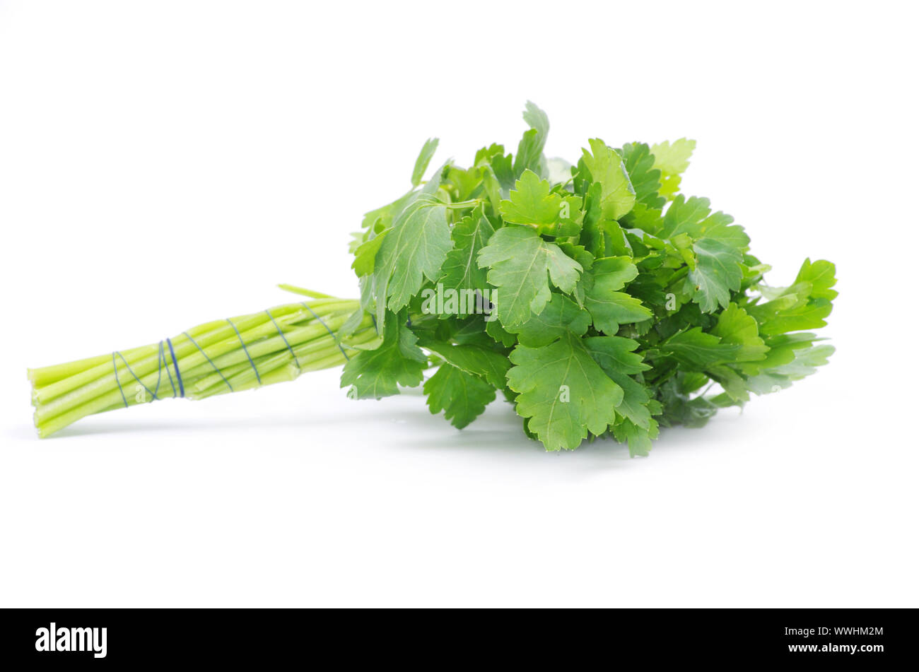 Bunch of fresh green parsley isolated on white background Stock Photo ...