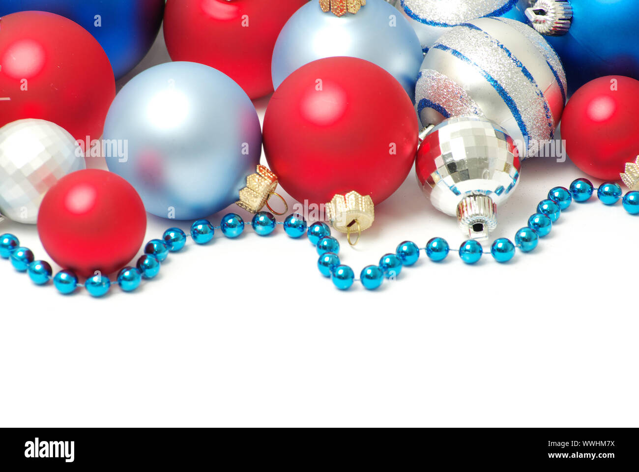 Christmas balls isolated on the white background Stock Photo - Alamy