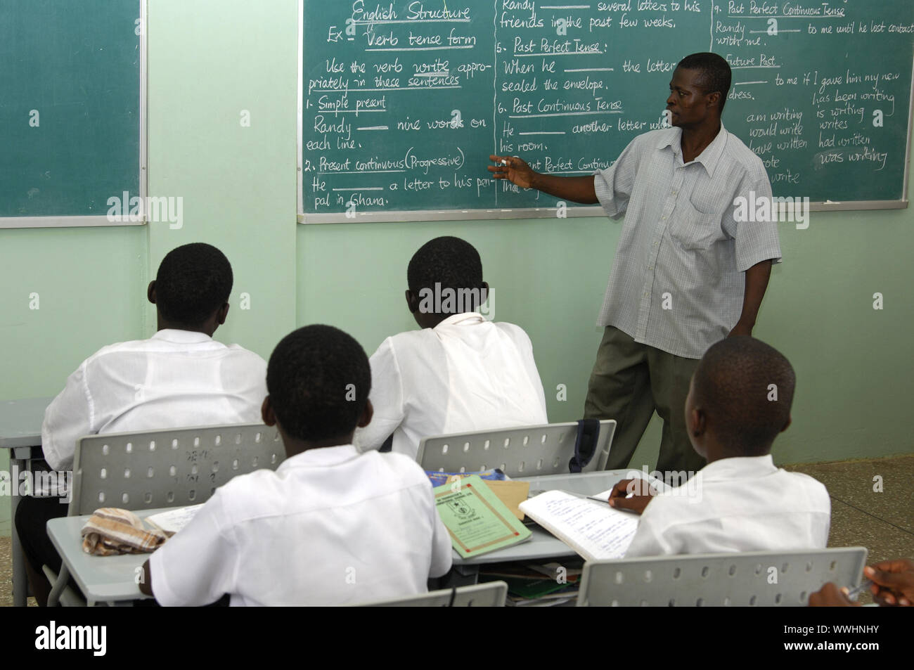 Lessons at the De Youngsters School, Accra Stock Photo