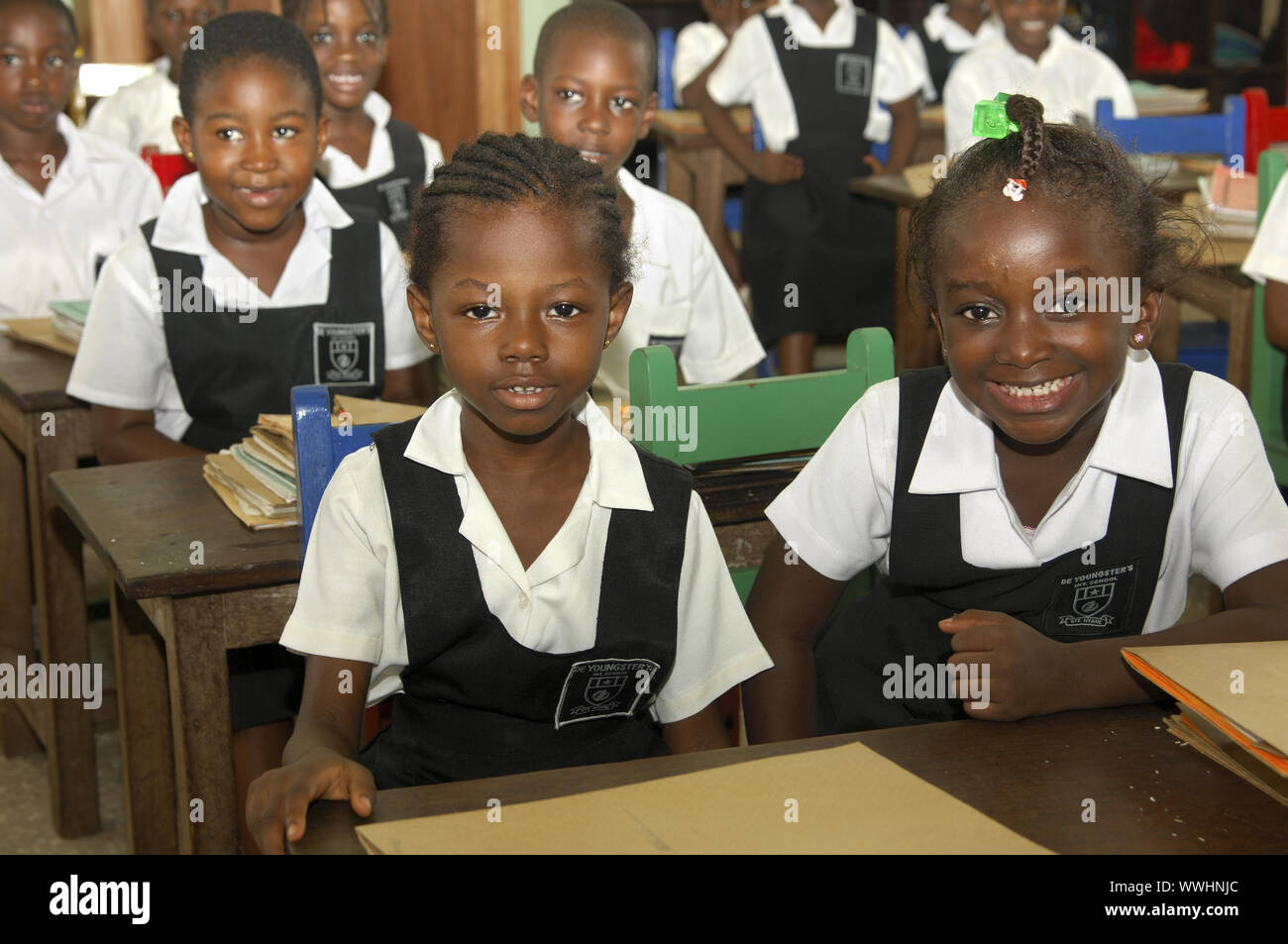 Primary students of the De Youngsters School Stock Photo