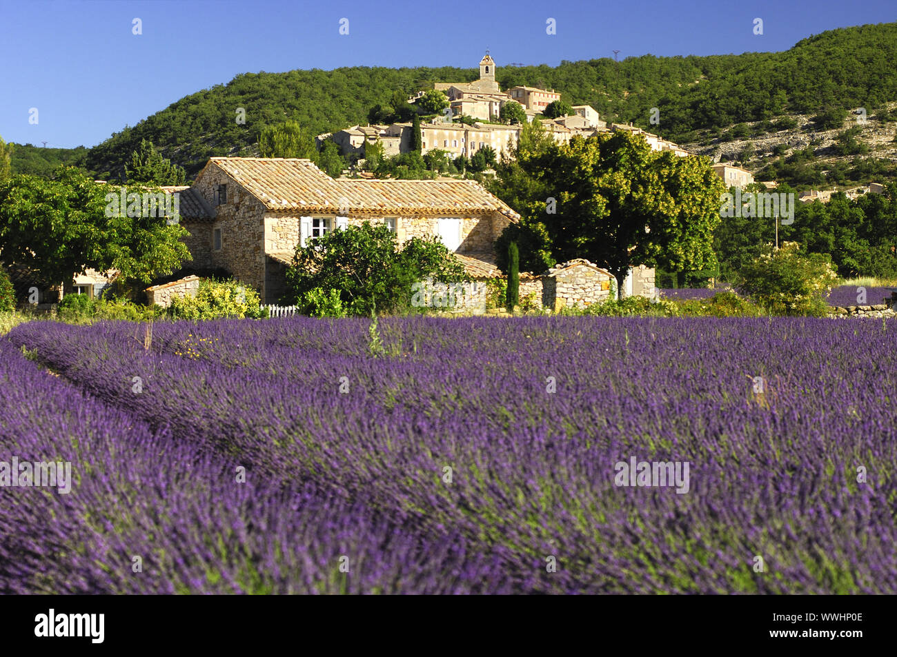 medieval village Banon, Provence, France Stock Photo
