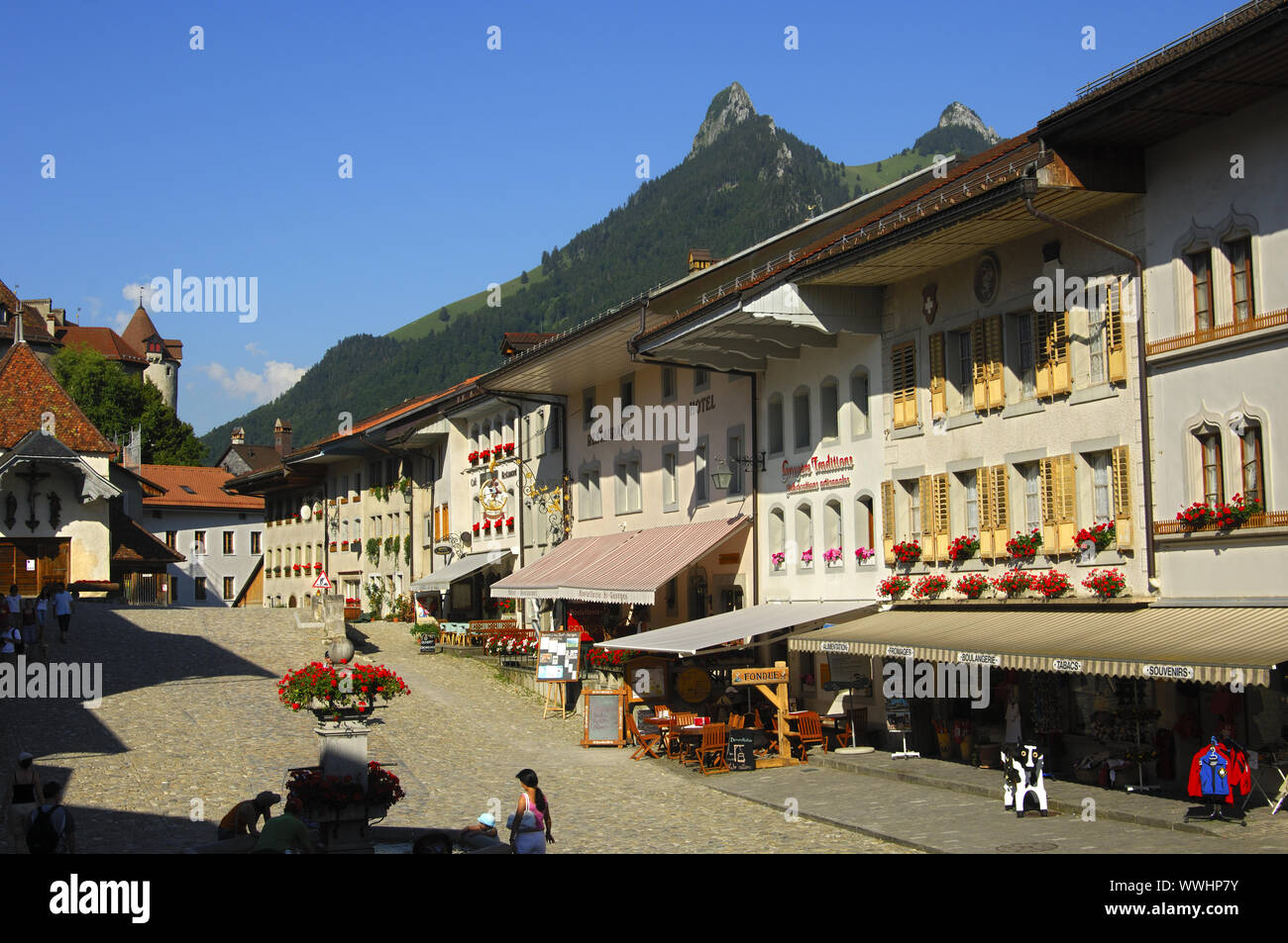 Cheese town Gruyère, Switzerland Stock Photo