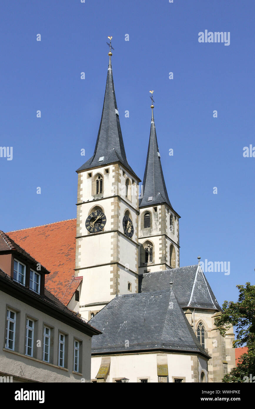 City church in Bad Wimpfen Stock Photo