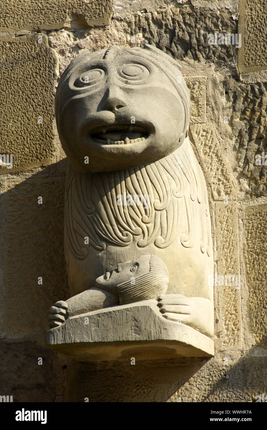 Lion sculpture at Löwentörle, Öhringen Stock Photo