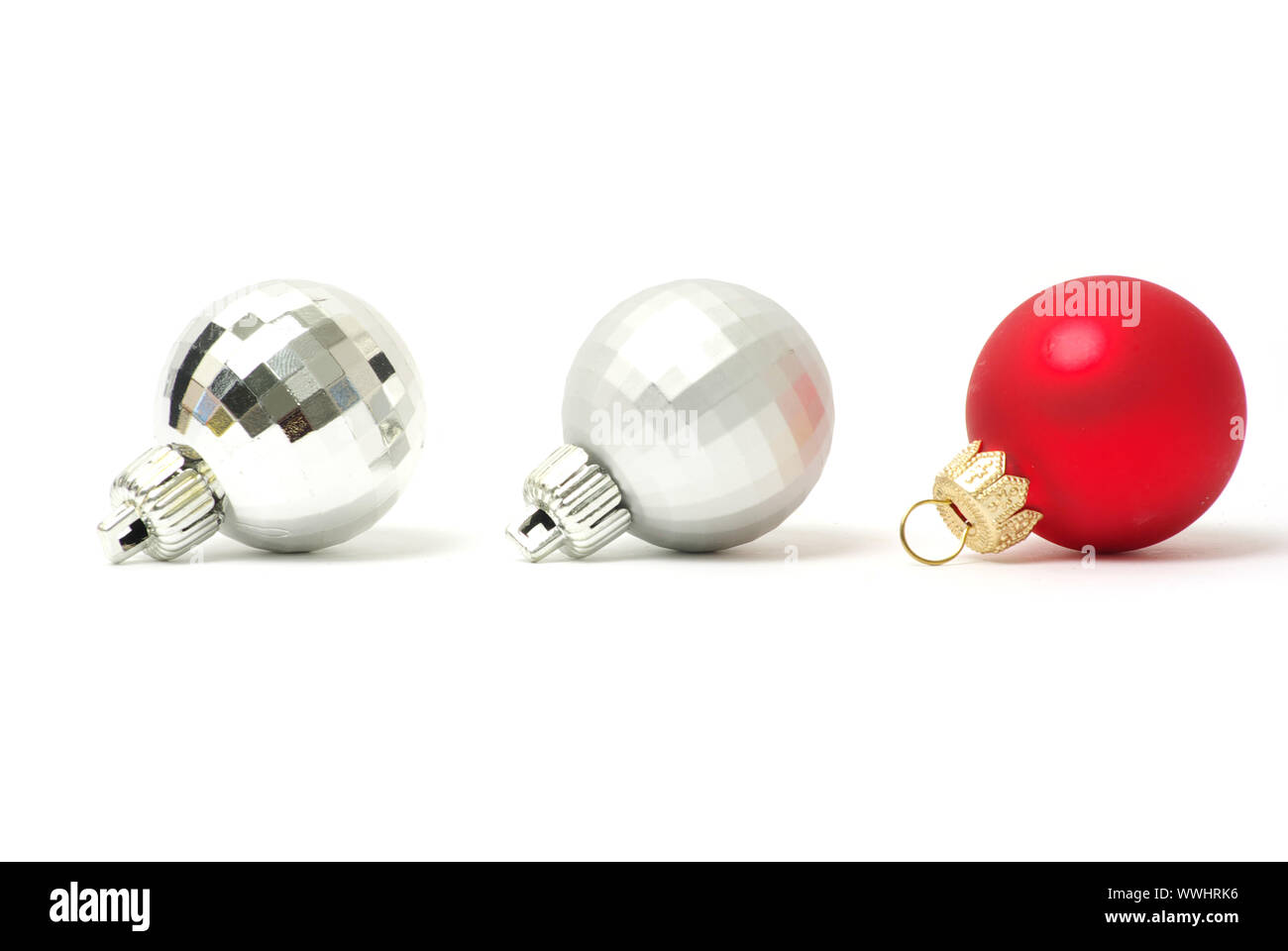 Christmas balls isolated on the white background Stock Photo - Alamy
