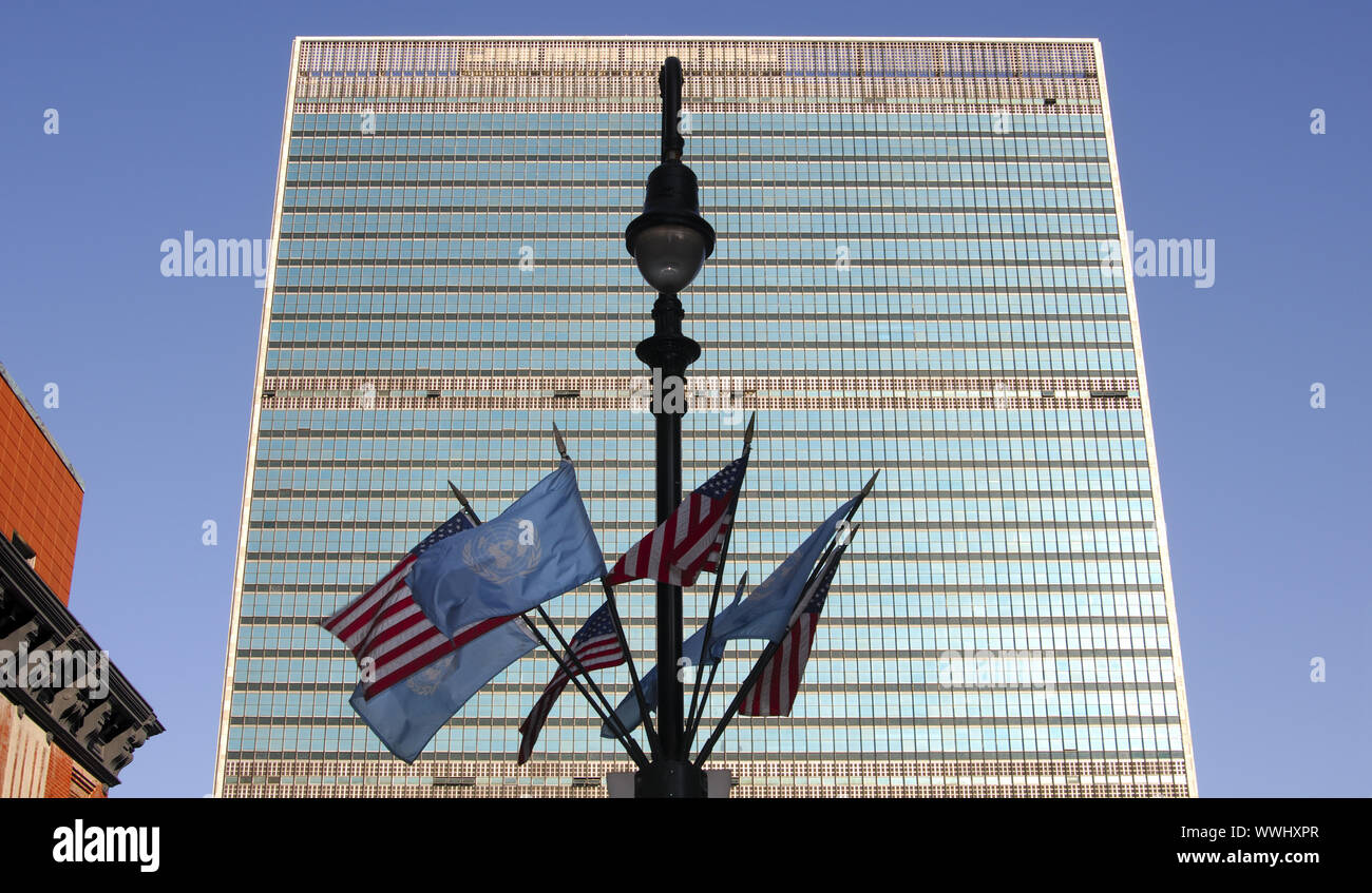 Glass Palace, UNO headquarters New York, USA Stock Photo