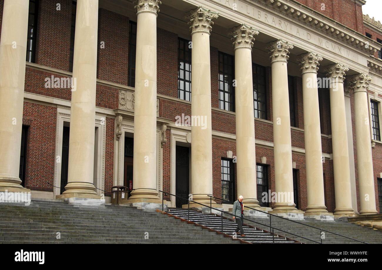 Widen Memorial Library, Harvard University, Stock Photo