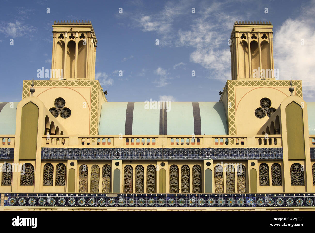 Wind Towers at the Central Market Souq al-Markazi,Sharjah Stock Photo