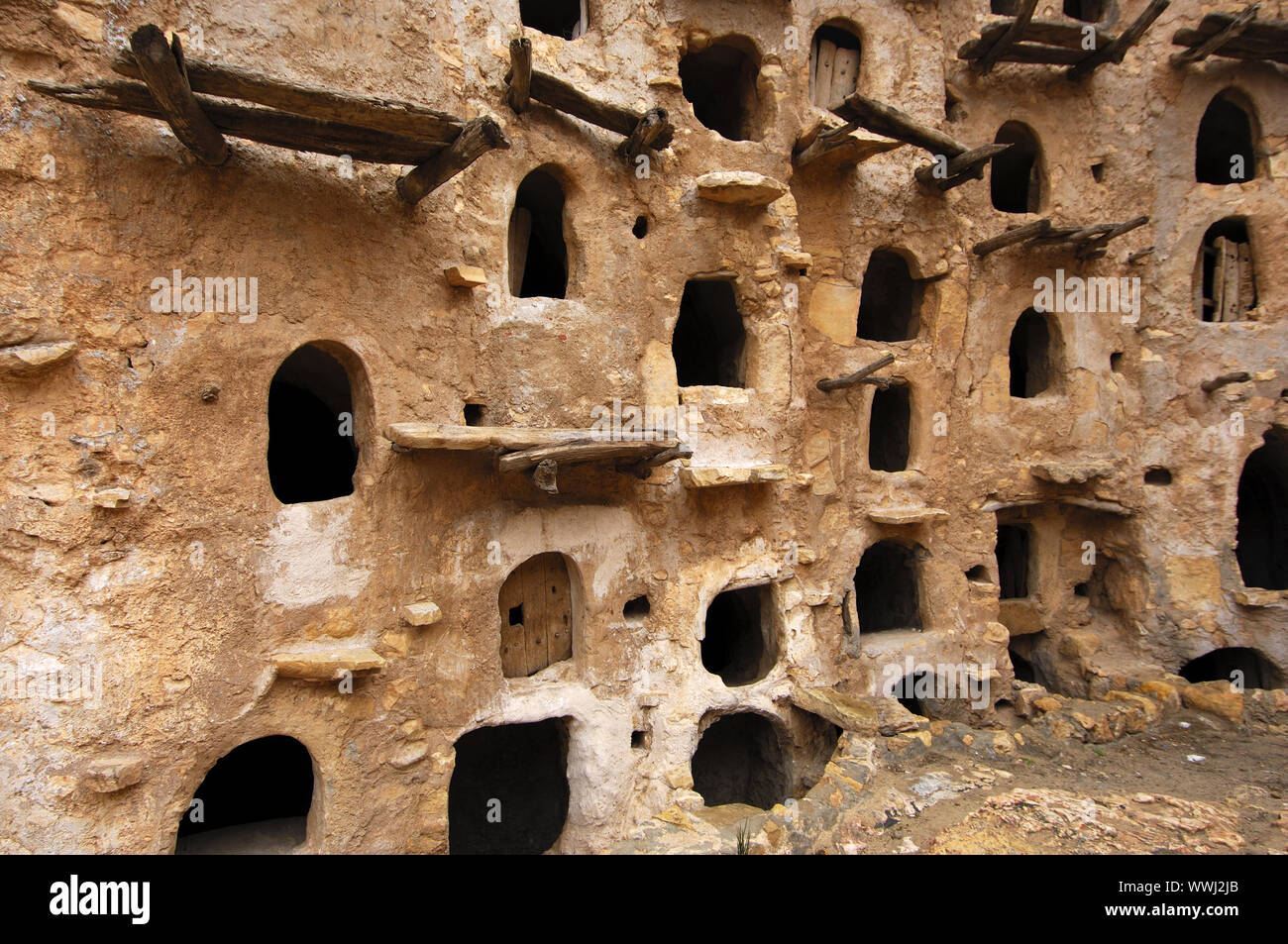 Storage rooms, Qasr al-Haj Castle, Libya Stock Photo