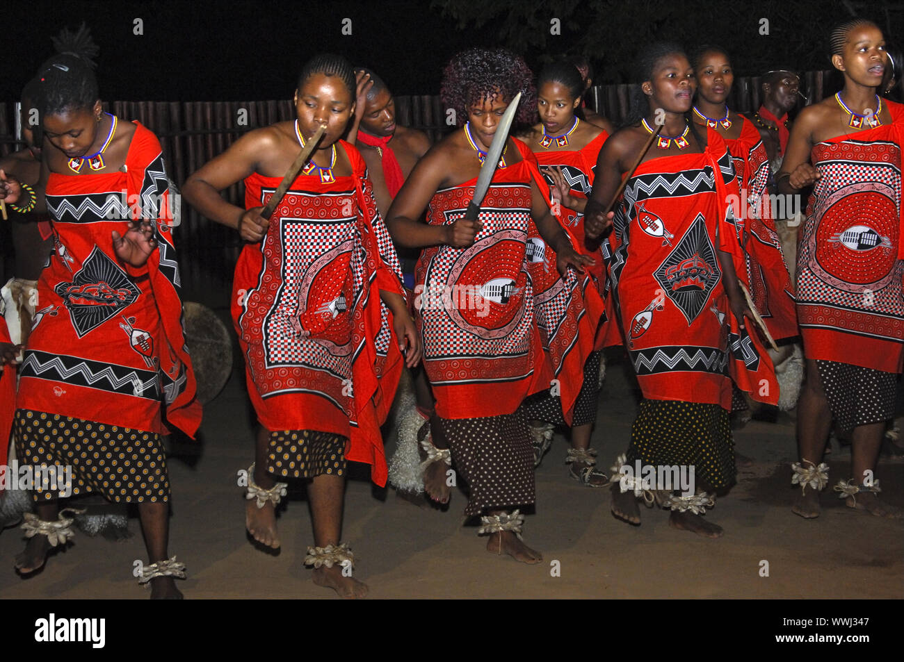African Women's Dance Group Stock Photo