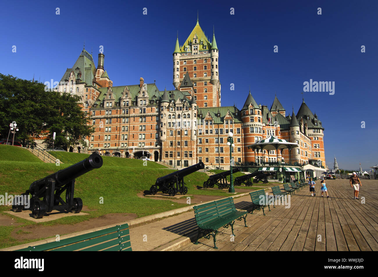 Promenade am Château Frontenac, Quebec Stock Photo