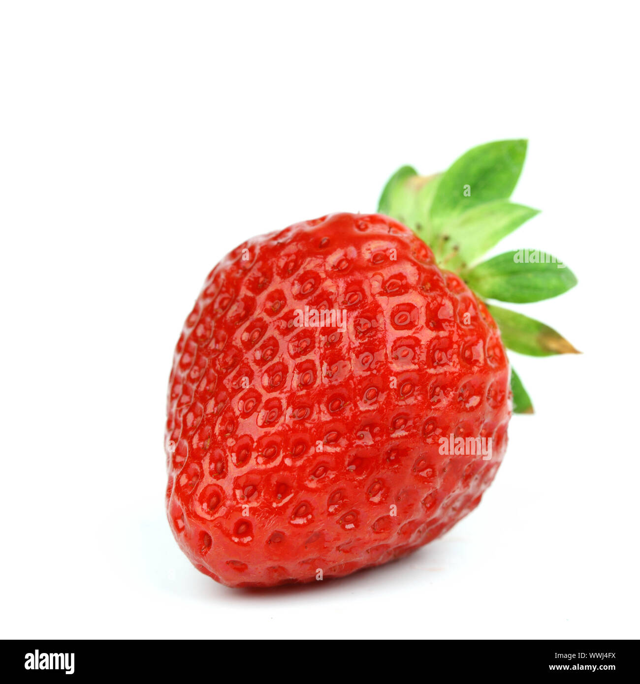 one strawberry isolated on white Stock Photo - Alamy
