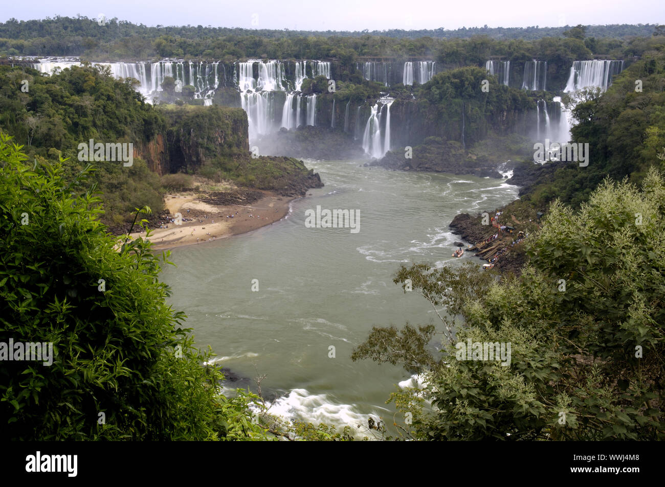 Iguacu waterfalls in Brazil, detailed view, Stock Photo