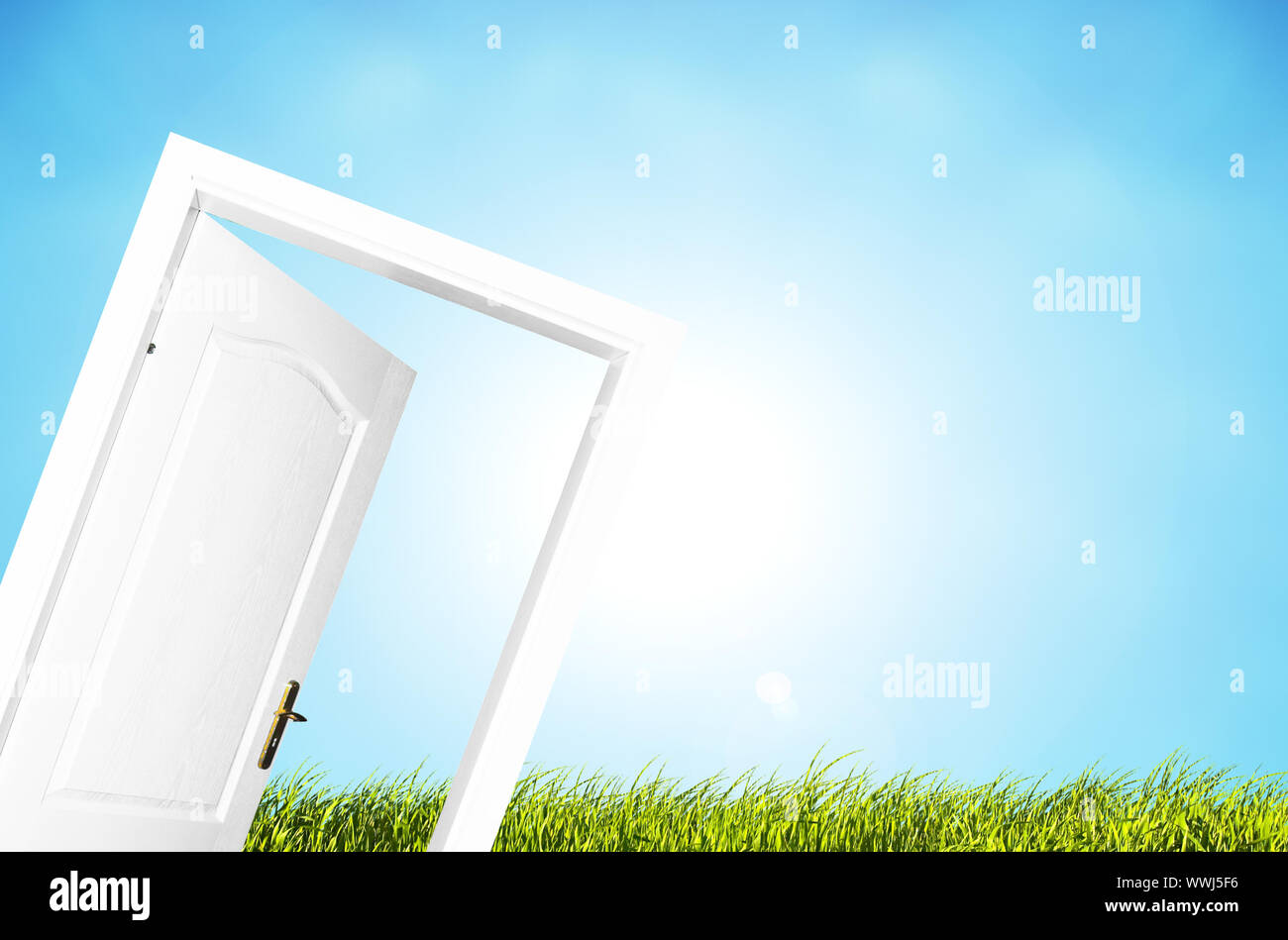 Door to new world. Easy editable image. Stock Photo