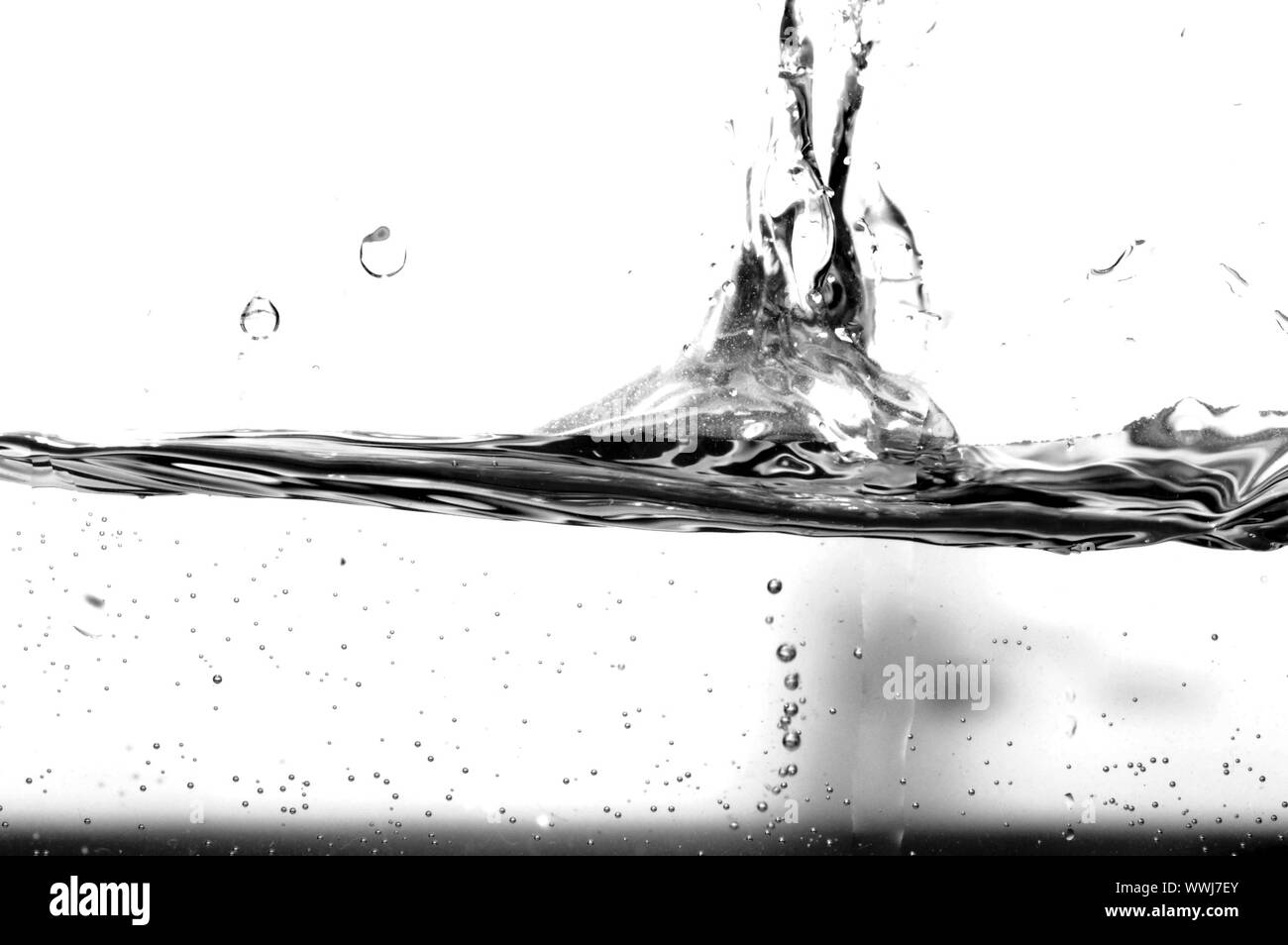 Black and white water splash abstract Stock Photo - Alamy