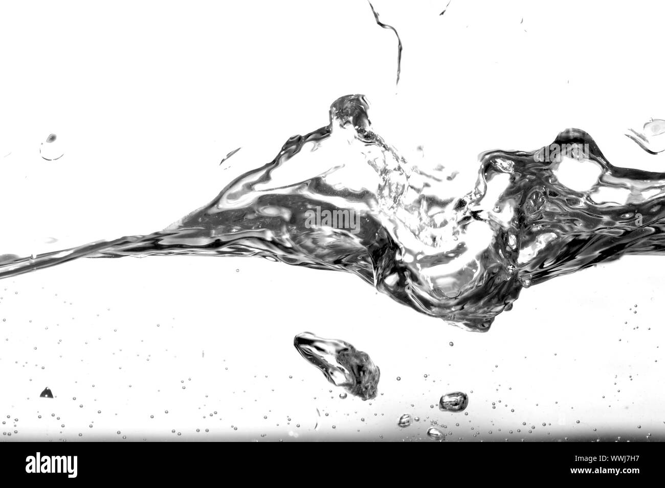 Black and white water splash abstract Stock Photo - Alamy