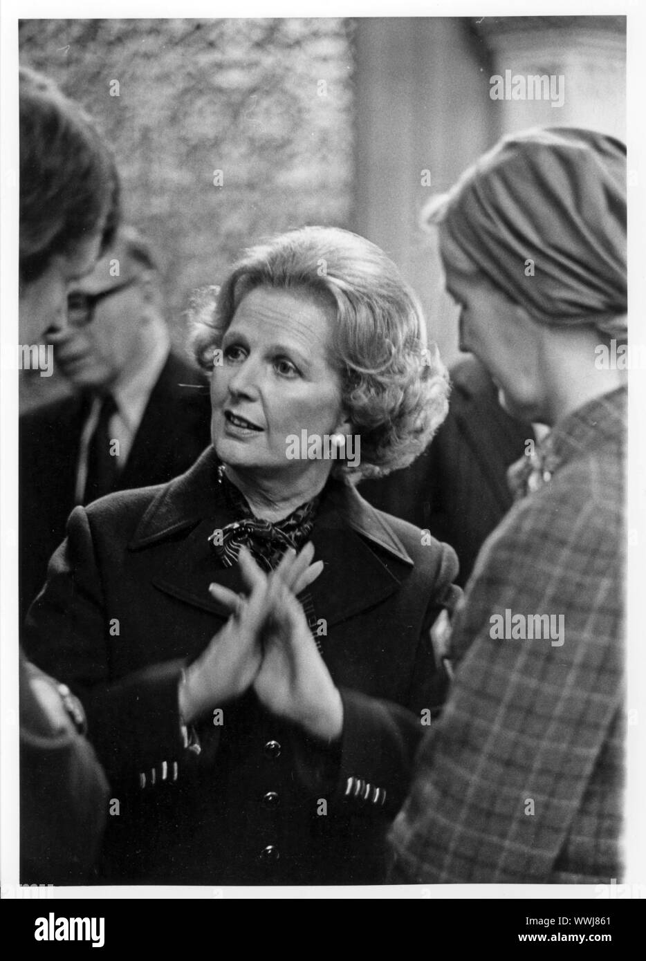 Margaret Hilda Thatcher, Baroness Thatcher, also known as the Iron Lady was a British stateswoman who served as Prime Minister of the United Kingdom from 1979 to 1990 and Leader of the Conservative Party from 1975 to 1990. Stock Photo