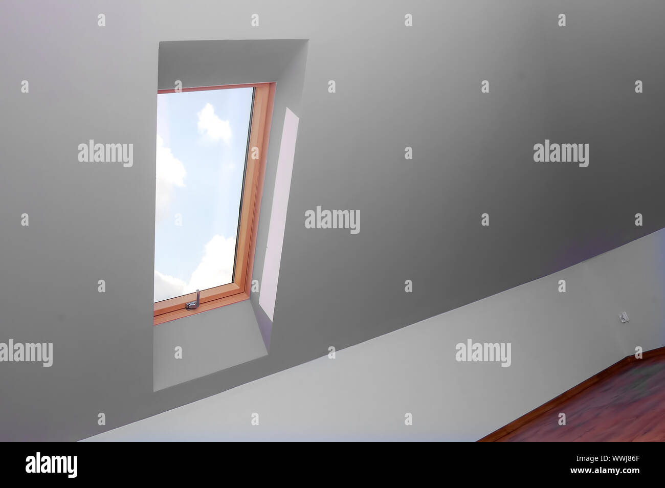 View through the window. Easy editable image Stock Photo - Alamy