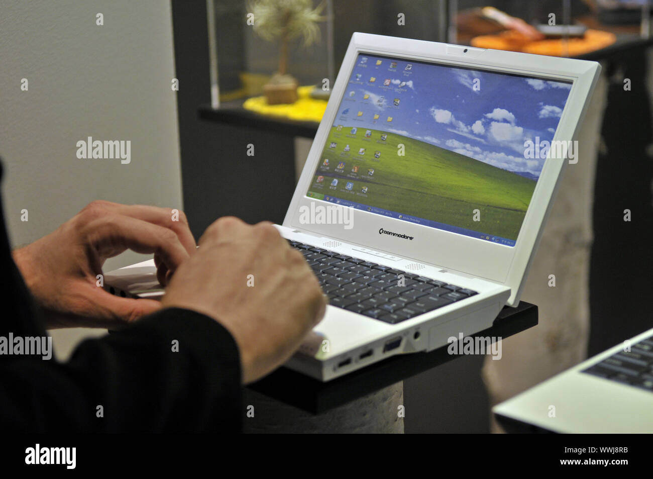 Small Mininotebook or Netbook at the International Consumer Electronics Fair IFA in Berlin Stock Photo