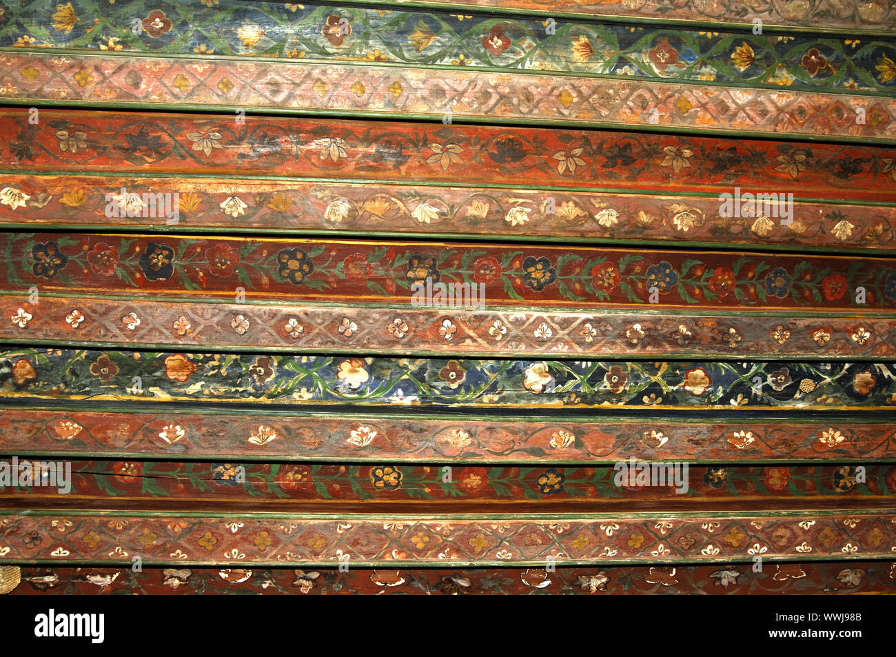 Arabesque coffered ceiling, Oman Stock Photo
