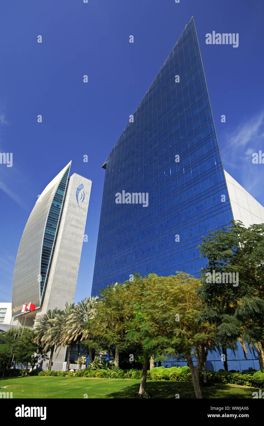 Futuristic architecture in Dubai Stock Photo