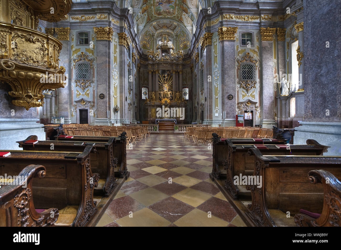 basilica on the Sonntagsberg, Mostviertel Region, Lower Austria, Austria, Europe Stock Photo